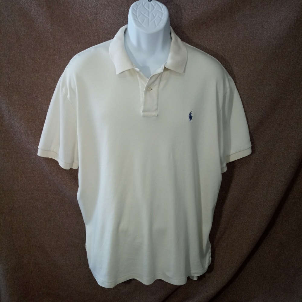Ralph Lauren Polo Mens  Blue Label Shirt Ivory XL
